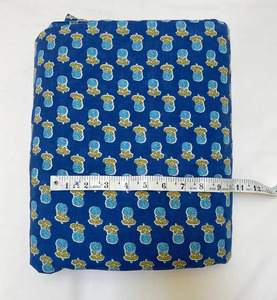 Royal Blue Floral Buti Hand Block Print Eco-Friendly Cotton <b>Fabric</b> Indian Sanganeri Girls Bags & Purses Material Wholesale Yard - Product Image 1