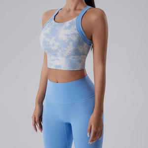 Soutien-gorge de sport Freandy à maintien élevé, respirant, écologique, bleu clair, haut de yoga, vêtements de sport pour femmes, léger, en Spandex - Product Image 1