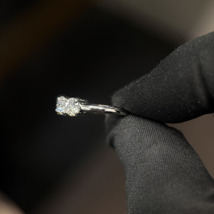 1.25 Ctw Five <b>Stone</b> Round Brilliant Lab Grown Diamond Bezel Setting Ring 14k White Gold IGI Certified Wedding Band for Women - Product Image 2