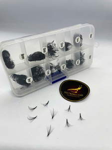 Korean PBT <b>Lash</b> Cashmere Premade Fans Loose Base Whispie <b>Lash</b> Extension Premade DIY <b>Cluster</b> <b>Lashes</b> Custom Box OEM Bulk Wholesale - Product Image 2