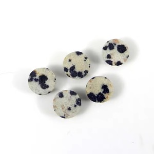 Jaspe Dálmata Natural de Exportador Indio, Color Crema, Cabujón Redondo de 7mm, Calidad AA, Gemas Sueltas Sin Tratamientos - Product Image 2
