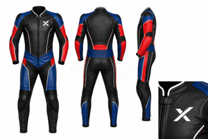 Combinaison de moto en cuir personnalisée avec logo imprimé |   Hiver |   Noir Rouge Bleu |   Fabricant OEM ODM |   Qualité de conception haut de gamme - Product Image 6