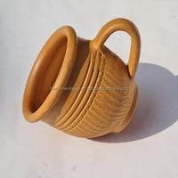 Tasse en terre cuite faite à la main avec poignée tasse en terre cuite pour servir du thé café babeurre boissons à base de plantes et poterie indienne rustique