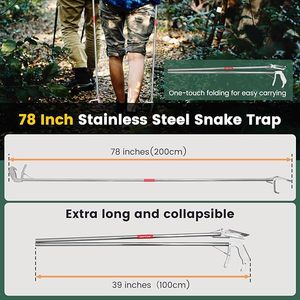 Top Selling Professional Collapsible Snake Tongs Reptile Catcher Stick Rattlesnake Grabber <b>Pick</b>-<b>up</b> Handling <b>Tool</b> Snake Tong - Product Image 5