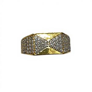 Anillo de Sello de Lujo Dorado para Hombre, con Circonita Cúbica Cuadrada Iced Out, Joyería Hip Hop, Anillo de Dedo de Boda con Diamantes CZ para Hombre - Product Image 1