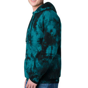 เสื้อสเวตเชิ้ตมีฮู้ดผู้ชายแบบ Tie-Dye เนื้อผ้านุ่ม ระบายอากาศได้ดี แขนยาว พร้อมปลายแขนแบบริบ ปรับฮู้ดและด้านหน้าได้ - Product Image 1