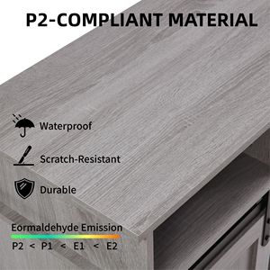 Mobile TV Moderno Stile Fattoria, Grande Consolle per Intrattenimento Domestico Ispirata ai Fienili con Inserto Camino da 23'' per TV fino a 65'' - Product Image 6