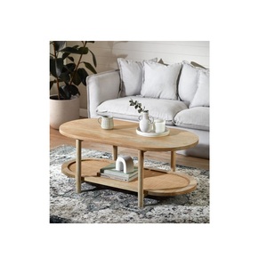 Table basse en bois artisanale indienne pour la maison, avec un artisanat traditionnel, une forme moderne et un attrait du bois naturel - Product Image 1