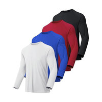 Chemises à manches longues pour hommes en gros, protection solaire UPF 50+, séchage rapide, évacuation de l'humidité, t-shirts de sport