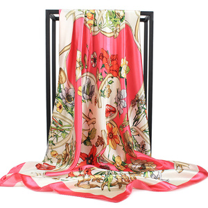 High Quality Eco-friendly 100% Silk Satin Women's Scarf Custom Printed OEM Service Breathable & Comfortable Daily Outdoor Wear - Product Image 5