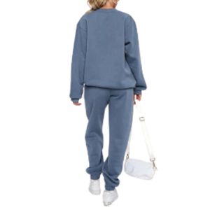 Conjunto Deportivo de Invierno para Mujer, Transpirable, con Logotipo Personalizado, Pantalones Deportivos, Sudadera con Cierre y Capucha, Estilo Urbano, Unisex - Product Image 2