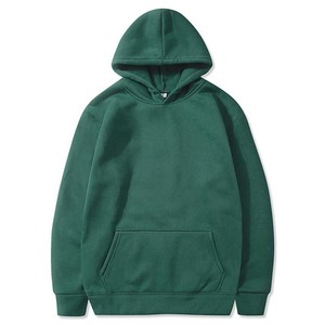 Men's Hooded Sweatshirt Solid <b>Orange</b> Color Front Pocket Casual Autumn Wear Polyester/Cotton <b>Fleece</b> Material Breathable 300g - Product Image 3