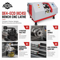 Tour de banc CNC miniature SIEG De4-Eco KC4S 500W MT3 avec porte-outils à 4 positions, tour CNC de laboratoire pour l'éducation et les fablabs