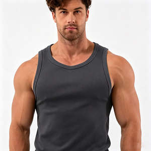 Custom Mens <b>White</b> <b>Tank</b> <b>Top</b> Bulk Supply OEM Private Label Scoop Neck Undershirt Factory Direct - Product Image 6