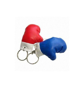 Llaveros Promocionales Personalizados de Acero Inoxidable con Logotipo Impreso de Conejo y Oso, Guantes de Boxeo Transpirables y Ligeros para Coche - Product Image 1