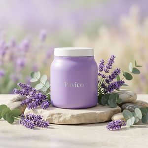 Pot cosmétique en PEHD rond, capacité personnalisée, violet mat, avec bouchon à vis, pour crème contour des yeux et gommage corporel, fabricant OEM Vietnam - Product Image 5