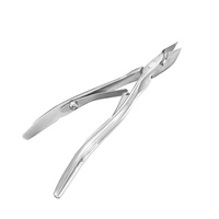 EXPERT-100 (9 mm) Pince à cuticules à manche courbé STALEKS Pro, finition mate, outils de manucure et nail art