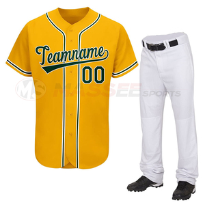 Maillot de baseball personnalisé pour homme, jaune et vert, nom d'équipe 00, manches courtes, respirant, en polyester, uniformes de baseball pour adultes, toutes saisons - Product Image 6