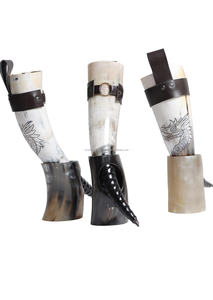 Support de corne à boire Viking Antique fait à la main Feng Shui conception d'ange taille personnalisée technique polie artisanat naturel inde - Product Image 4