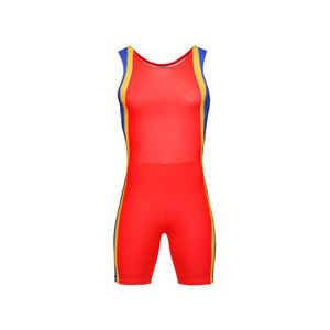 Singlet de Lucha Sublimado Personalizado Vibrante de Alta Elasticidad con Diseño de Arte Abstracto para Clubes y Equipos, MOQ Bajo - Product Image 2