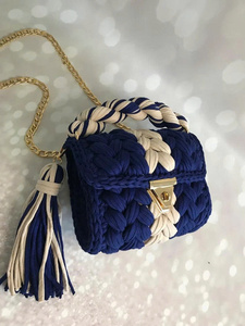 Cheapest Price With Handmade Crochet Crossbody Bag Colorful Knit Shoulder Bag - Product Image 3