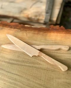 Couteau en bois de bouleau naturel, couverts jetables écologiques pour la restauration quotidienne - Product Image 3