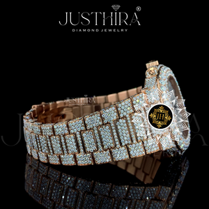 Relojes de Lujo para Hombre de Alta Calidad, Diseño Personalizado, Completamente Adornados con Diamantes, Acero Inoxidable, Cristal de Zafiro, Movimiento de Cuarzo, Disponibles - Product Image 4