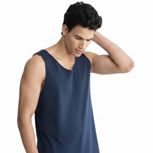 Nouveau débardeur pour homme, coupe musclée, polyester/coton, écologique, respirant, séchage rapide, anti-UV, vêtements de sport personnalisables, musculation - Product Image 5