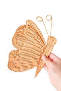 Lot de 2 décorations murales papillon en rotin naturel et osier pour enfants de 5 à 7 ans - Product Image 6