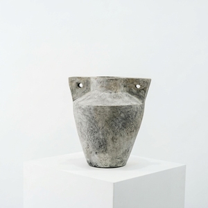 Grey Rustic Handmade <b>Ceramic</b> <b>Vase</b> Sculptural Floor Flower Pot Home Decor - Product Image 1
