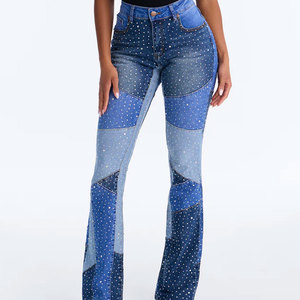 Pantalones de Moda para Mujer, Pantalones Casuales con Logotipo Personalizado, Pantalones Anchos de Mezclilla, Pantalones de Oficina para Mujer - Product Image 1