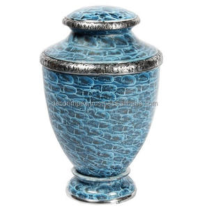 Urne funéraire moderne en métal, best-seller, avec motif de mains en prière, accents en cuivre noir, vase de table pour la décoration intérieure - Product Image 5