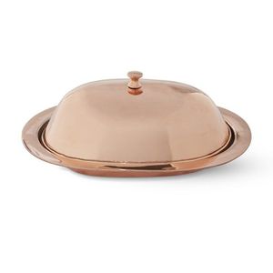 Beurrier de style vintage avec couvercle et plateau pour une présentation élégante de la table, idéal pour la cuisine et la restauration (maison, hôtel) - Product Image 5