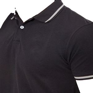 Chemises de golf pour hommes en coton 100% solide, personnalisées avec logo brodé, anti-boulochage, respirantes, séchage rapide, vente en gros - Product Image 4