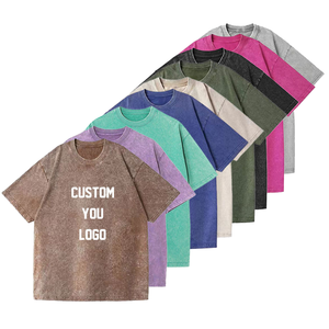 เสื้อยืดคอกลมแขนสั้นผ้าฝ้าย 100% คุณภาพสูง แบบสั่งทำพิเศษ ไซส์ใหญ่พิเศษ ทรงโอเวอร์ไซส์ ผ้าหนา ตัดสั้น พิมพ์ลายโลโก้ด้วยเทคนิคสกรีน - Product Image 1