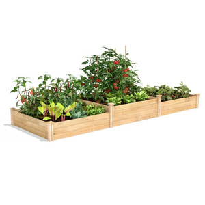 Deluxe Quality Solid Fir Wood Raised Garden Bed with Legs Wooden <b>Planter</b> Box for Outdoor Vegetable Flower and Herb Gardening - Product Image 4
