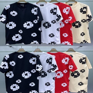 เสื้อยืดผู้ชายลายดอกไม้หลากหลายสไตล์ ผลิตจากวัสดุรีไซเคิล  ผ้าฝ้ายแท้  ทุกฤดูกาล  มีสินค้าในสต็อก  ขายส่งเป็นมัด - Product Image 3