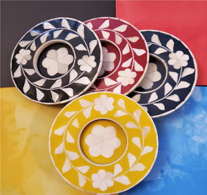 Portavelas de Hueso Incrustado de Alta Calidad con Diseño Azul Intenso, Soporte para Velas de Hueso Incrustado, Fabricación al Precio Más Bajo - Product Image 5