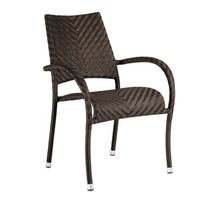 Fauteuil de jardin d'extérieur au design contemporain, pieds coniques durables, pour sols durs