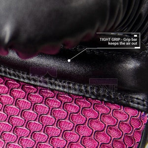 Gants de boxe en cuir polyvalents pour débutants et professionnels, usage d'entraînement, évacuation de l'humidité, coutures renforcées, fermeture auto-agrippante, salle de sport - Product Image 5