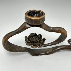 Magnifique brûleur d'encens vintage en bronze fait main, porte-encens aromatique chinois - Product Image 5