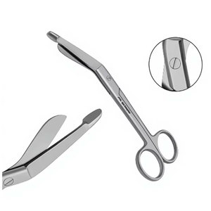 Tijeras para Vendajes Lister de 3.5 Pulgadas con Patrón Redondo, Instrumentos Médicos Quirúrgicos EMT, Tijeras de Acero Inoxidable para Trauma y Primeros Auxilios - Product Image 1