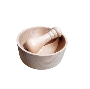 Mortero y Morterillo de Madera de 100ml, Artesanía en Madera, Triturador de Ajo, Juego de Mortero y Morterillo de Madera para Uso en la Cocina - Product Image 1
