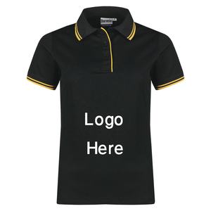 Camiseta de polo de golf de manga corta de color sólido de algodón para mujer con cuello de polo estampado de diseño personalizado y decoración de logotipo hecha en Bangladesh - Product Image 3