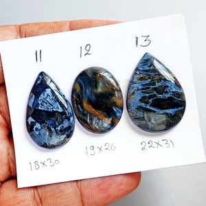 Pietersite bleue cabochon naturelle à dos plat, pierres précieuses en vrac pour la fabrication de bijoux, pour l'argenterie - Product Image 2