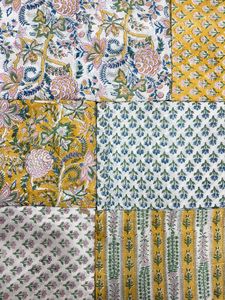 Tela de Algodón Puro Estampada a Mano, Ligera y Suave para Vestidos de Mujer, Tela de Algodón Estampada de Jaipur, Proveedor de Estampado Personalizado - Product Image 1