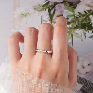 14K Gold Plated 925 Sterling Silver Moissanite <b>Dome</b> Burnish Wedding Band <b>Ring</b> for Women Gift Party - Product Image 2