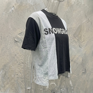 T-shirt à manches courtes surdimensionné Snowgrace pour homme, col rond, jersey de coton imprimé, streetwear - Product Image 5