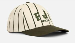 Gorra de Béisbol Vintage a Rayas con Logotipo Bordado, Ajustada, de 5 Paneles, en Tela Común para Adultos, para Uso Casual en Todas las Estaciones - Product Image 2
