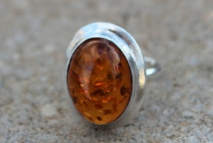 Vente en gros d'ambre de la Baltique, bague en argent sterling 925, pierre précieuse naturelle, bijoux fins - Product Image 5